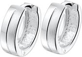 Nana dames Klapoorringen vlak poli/mat 11,5mm 3,5mm zilver 925