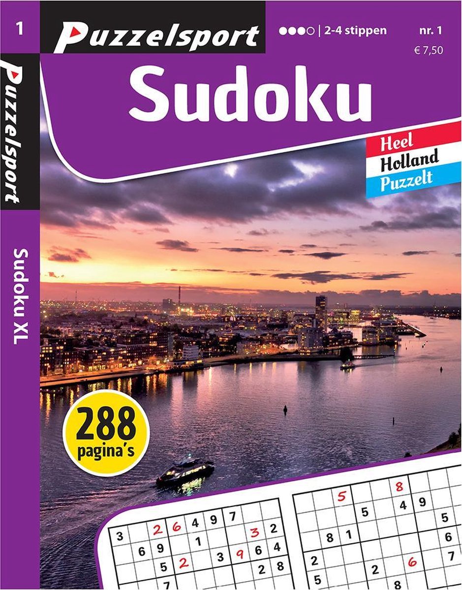 Puzzelsport - Puzzelboek - Sudoku 2-4* - 288 pagina's - Nr.1 - Puzzelsport