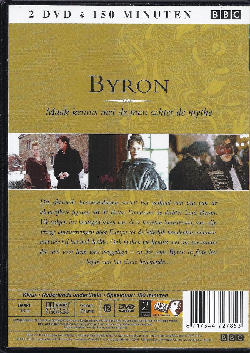 Byron The Man The Myth 2-Disc Special Edition BBC Kostuum Drama Film NL ondertiteld..