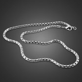 Velini jewels-5MM Box halsketting-925 Zilver Ketting-60cm met Anker slot