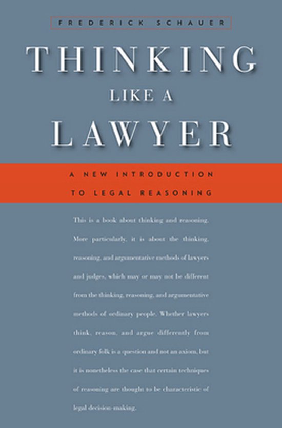 Thinking Like A Lawyer - cover