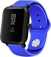 Siliconen Smartwatch bandje - Geschikt voor  Xiaomi Amazfit Bip sport band - blauw - Horlogeband / Polsband / Armband