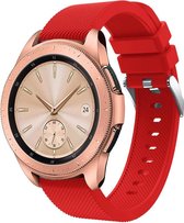 Siliconen Smartwatch bandje - Geschikt voor  Samsung Galaxy Watch siliconen bandje 42mm - rood - Horlogeband / Polsband / Armband