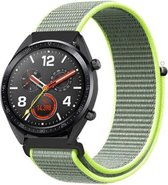 Nylon Smartwatch bandje - Geschikt voor  Huawei Watch GT nylon band - fluoriserend - 42mm - Horlogeband / Polsband / Armband