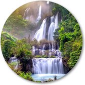 Thi lo su (tee lor su) - de grootste waterval in Thailand - Muurcirkel 80cm - Wandcirkel voor buiten - Aluminium Dibond - Landschap