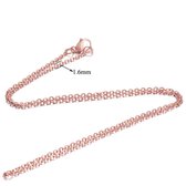 Velini jewels-ROLOR-1.6MM-42 -925 Zilver Rose Ketting- 42cm