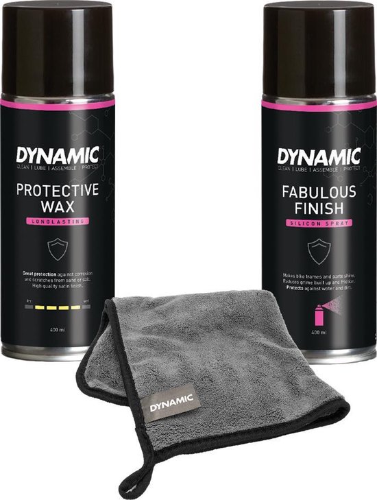 Dynamic Bike Protect - spray silicone, chiffon de nettoyage et cire de  protection pour