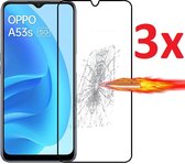 Full Cover 3D Edge Tempered Glass Screen Protector Geschikt Voor Oppo A53/A53S - Ultradun Gehard Glas - Optimale Display Bescherming -  Screenprotector Beschermglas - Glasplaatje -