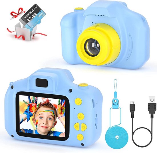 Digitale camera voor kinderen - 2 inch digitale scherm - 1080p HD-scherm -  Inclusief... | bol.com