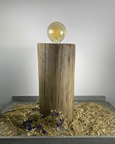 Boomstam Lamp - Banff B2 | handgemaakt | uniek | duurzaam | tafellamp