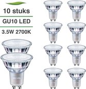 Philips GU10 LED lamp - 10-pack - 3.5W - 2700K warm wit