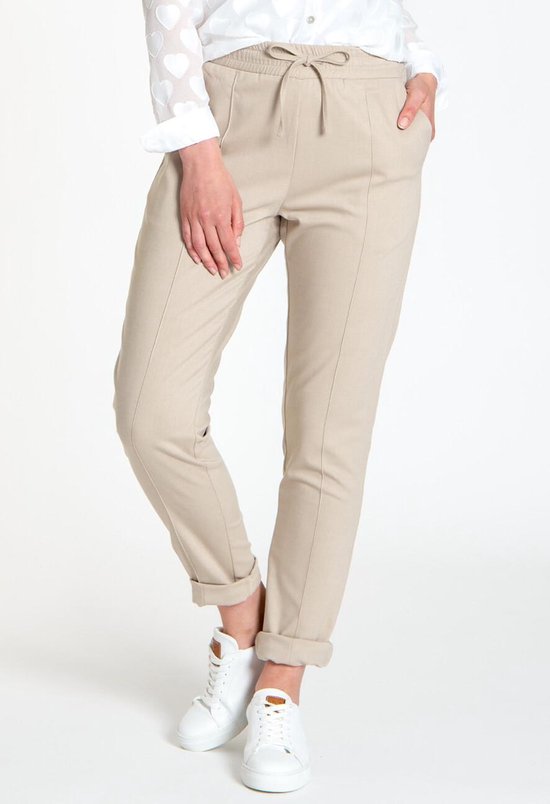 Beige Broek/Pantalon van Je m'appelle - Dames - Maat L - 3 maten  beschikbaar | bol.com