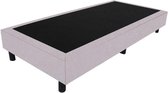 Bedworld Boxspring 90x210 - Linnenlook - Zilvergrijs (S84)