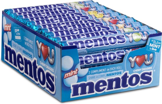 Bonbons à la menthe Mentos - 40 rouleaux