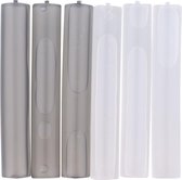 Herbruikbare IJssticks - Duurzaam - Milieuvriendelijk - Stevig kunststof - zwart wit - 6 stuks