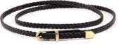 Nixnix - Riem - Ceintuur - Dames Ceintuur - Zwart - 103cm - Breedte 8mm - PU-Leer