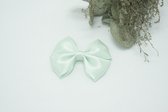 Haarstrik Satijn - Pastel Groen - Haarclip - Bows and Flowers