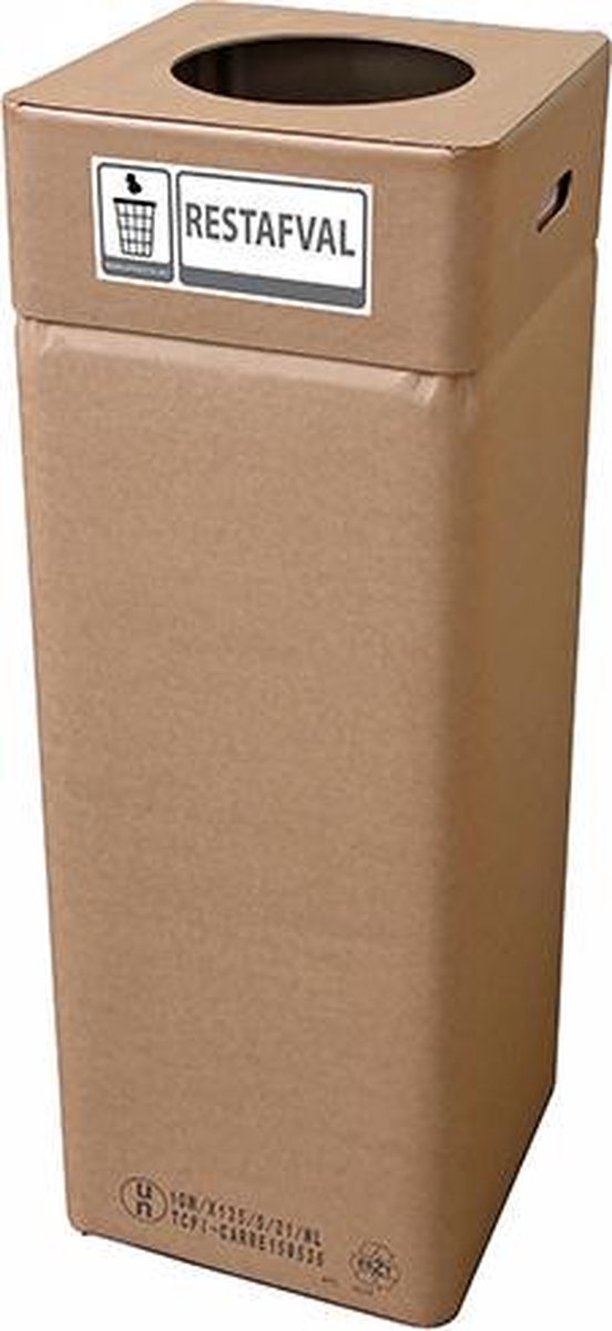 Afvalbak karton, Afvalbox restafval (hoog 97 cm herbruikbaar)