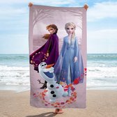 Disney Frozen Strandlaken met tasje - afmeting  70 x 140 cm -  tasje 43 x 32 cm - Polyester