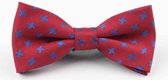 Kinderen Bow Tie - Vlinderstrikjes - Rood Vlinderdas voor kinder met Blauw Kruispatroon