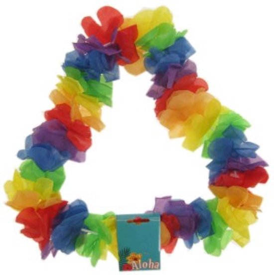 Foto: 12 stuks hawaii krans slinger multi kleuren regenboog bont hawaii zomer evenement verjaardag