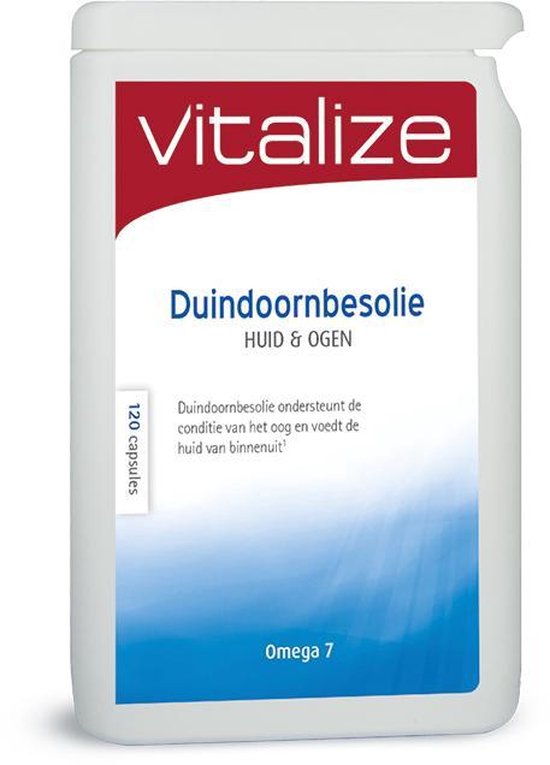 Duindoornbesolie 120 capsules - Droge huid, ogen, slijmvliezen - Rijk aan Omega-7 vetzuren - Vitalize