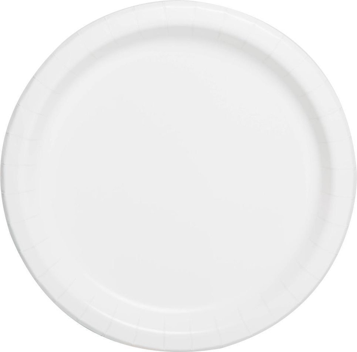 Vegaoo - 20 kleine ronde witte kartonnen bordjes 18 cm voor dessert