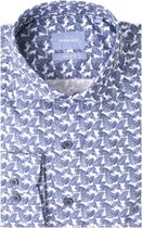 Overhemd katoen blad print - Regular Fit