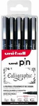 Uni Pin - Kalligrafiepennen - 5 stuks in blister