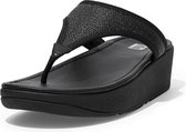 FitFlop™ Lulu Sleek Straw Raffia Toe-Post Sandals Zwart - Maat 42