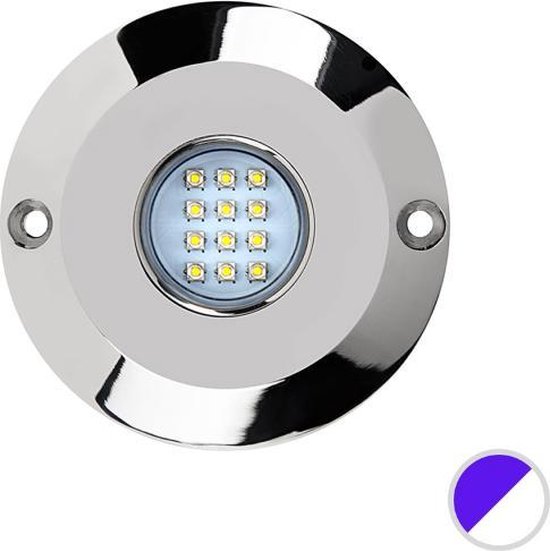 Foto: Apache proled ultra series single rvs 316l dual color boot steiger onderwater led verlichting ultra white midnight blue ip68