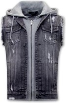 Enos Spijker Bodywarmer Heren met Capuchon - RJ9105 - Zwart - Maat: S