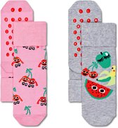 Happy Socks KFRM19-3000 2-Pack Kids Fruit Mix Anti Slip - maat 2-3Y