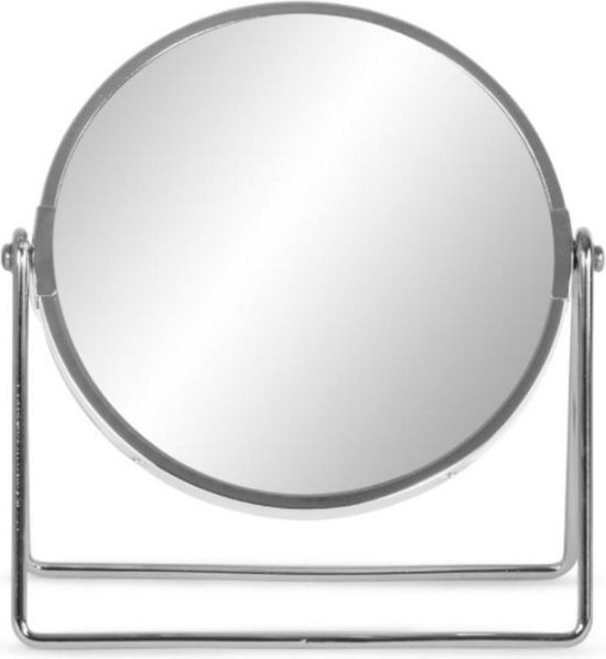 Spiegel staand - Zilver - 3x vergrotend - Make up - Rond - Decoratie  badkamer en... | bol.com