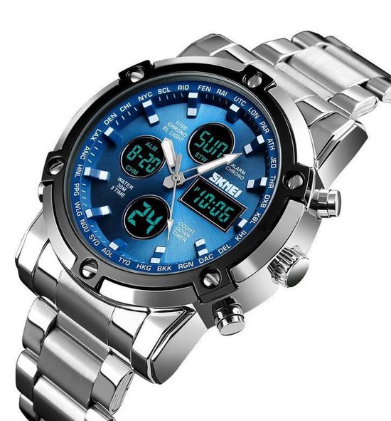 Horloges voor mannen - Roestvrijstaal Design - Heren Horloge - Waterdicht - +Horlogeband versteller
