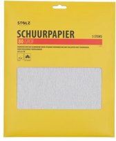 Stolz schuurpapier | Korrelgrofte 80 | 5 vellen | Wit | 23 x 28 cm