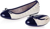 Sorprese – ballerina schoenen dames – Butterfly twists Olivia Cream/Navy – maat 40 - ballerina schoenen meisjes