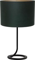 Light & Living Mavey lampenvoet - met groene kap - 50 cm hoog - Ø kap 30 cm - zwart