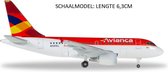 Herpa Airbus vliegtuig A318 Avianca 6,3cm