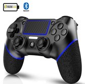 PREMIUM - Controller -- Wireless Dual-Shock V2 Controller -- Zwart/Blauw -- Geschikt voor PlayStation 4