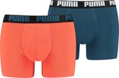 PUMA BASIC BOXER 2P Mannen Onderbroek - Grenadine; Intense Blue - Maat XXL