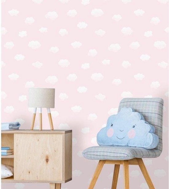 Dutch Wallcoverings - Over The Rainbow- Cloudy Sky Pink