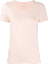 Emporio Armani EA7 - Stretch Ronde Hals - T-shirt - Licht Roze - Maat M