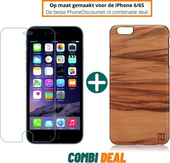 iphone 6S houten hoes | iPhone 6S A1633 100% bomenhout case | iPhone 6S  valbestendige... | bol.com