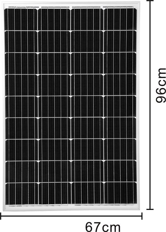 Complete set Zonnepaneel 100W 12V Plug & Play Ideal voor Camper