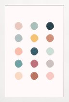 JUNIQE - Poster in houten lijst Colour Palette -40x60 /Kleurrijk