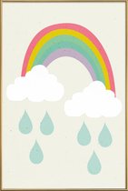 JUNIQE - Poster met kunststof lijst Happy Day -13x18 /Kleurrijk