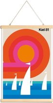 JUNIQE - Posterhanger Vintage Kiel 81 -20x30 /Kleurrijk