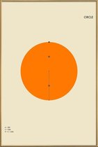 JUNIQE - Poster met kunststof lijst Circle -40x60 /Ivoor & Roze