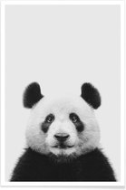 JUNIQE - Poster Panda II -13x18 /Wit & Zwart